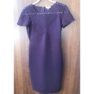 Calvin Klein Purple Grape Texturized Dress